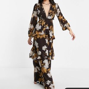 Asos maxi dress - Chocolate floral